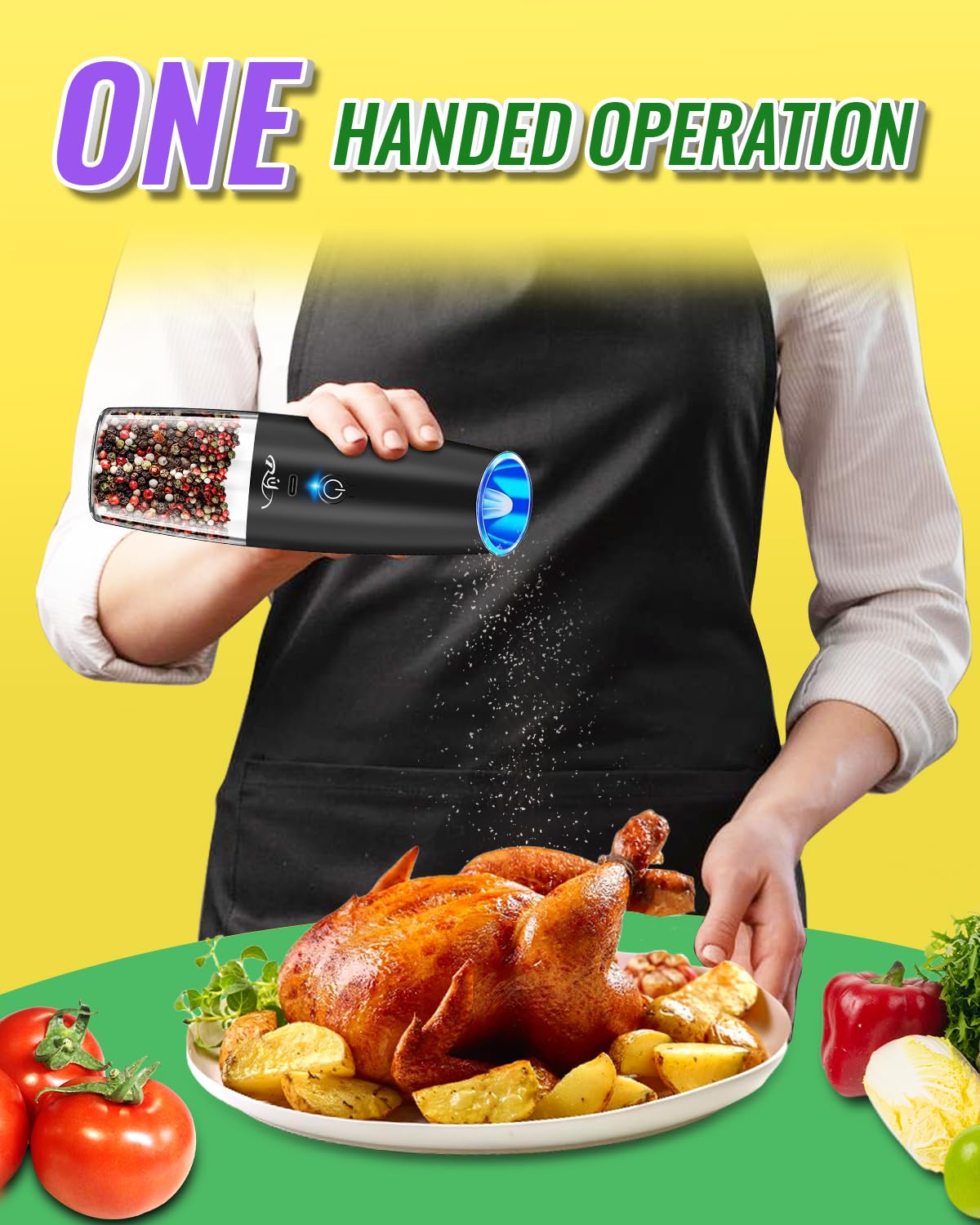 XinXu LED light ensures accurate spice placement during cooking.