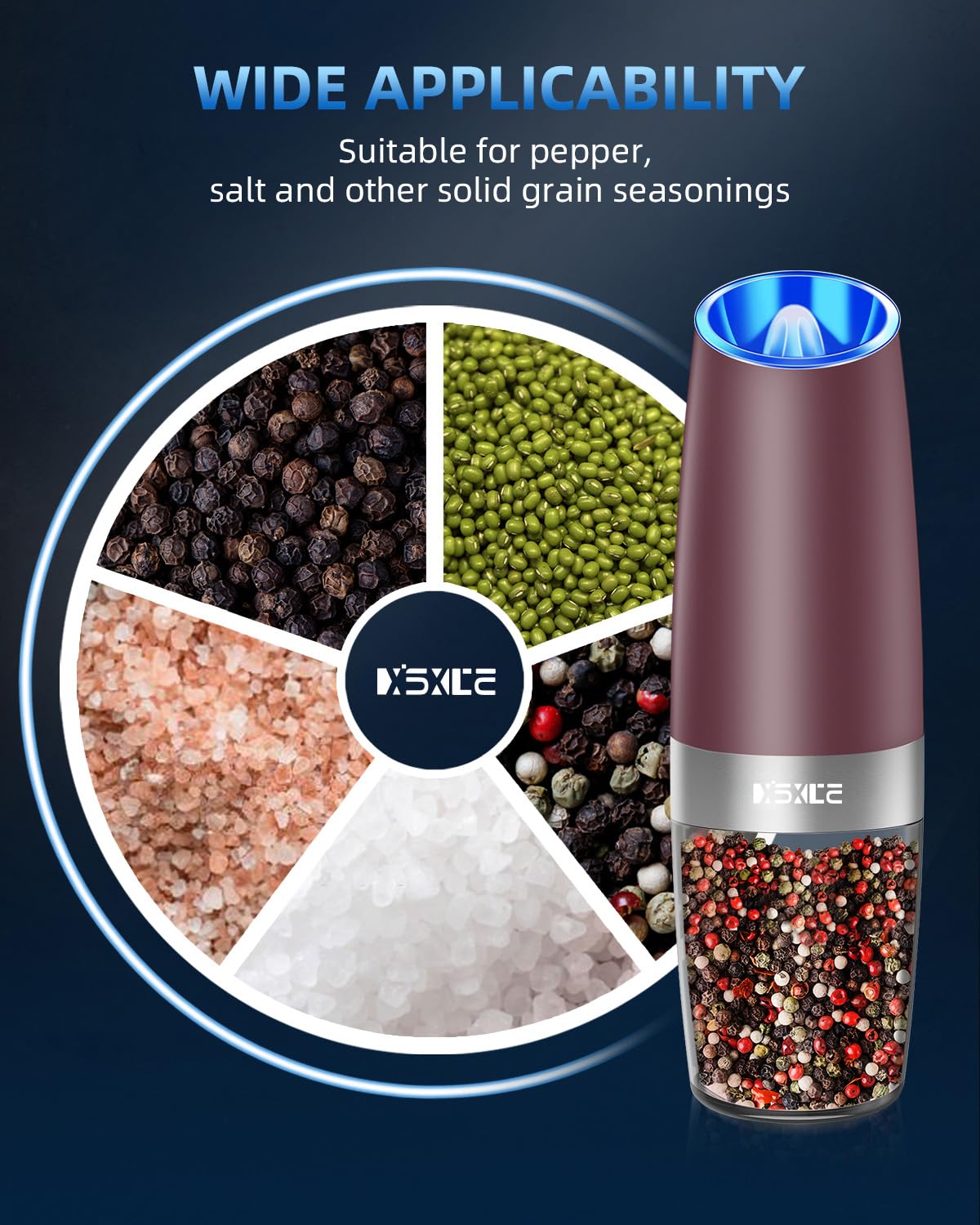 XinXu one-hand operation makes seasoning effortless during cooking or at the table.