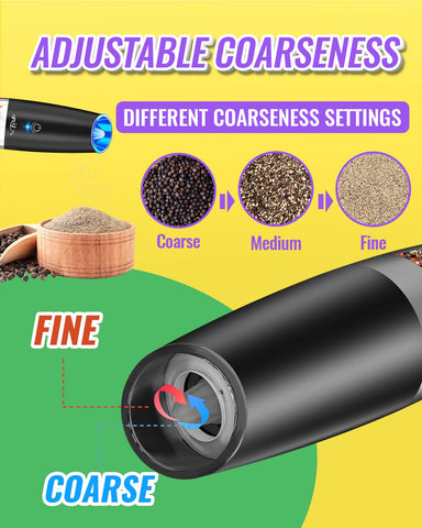 XinXu grinder comes with USB-C charging cable for convenient recharges.