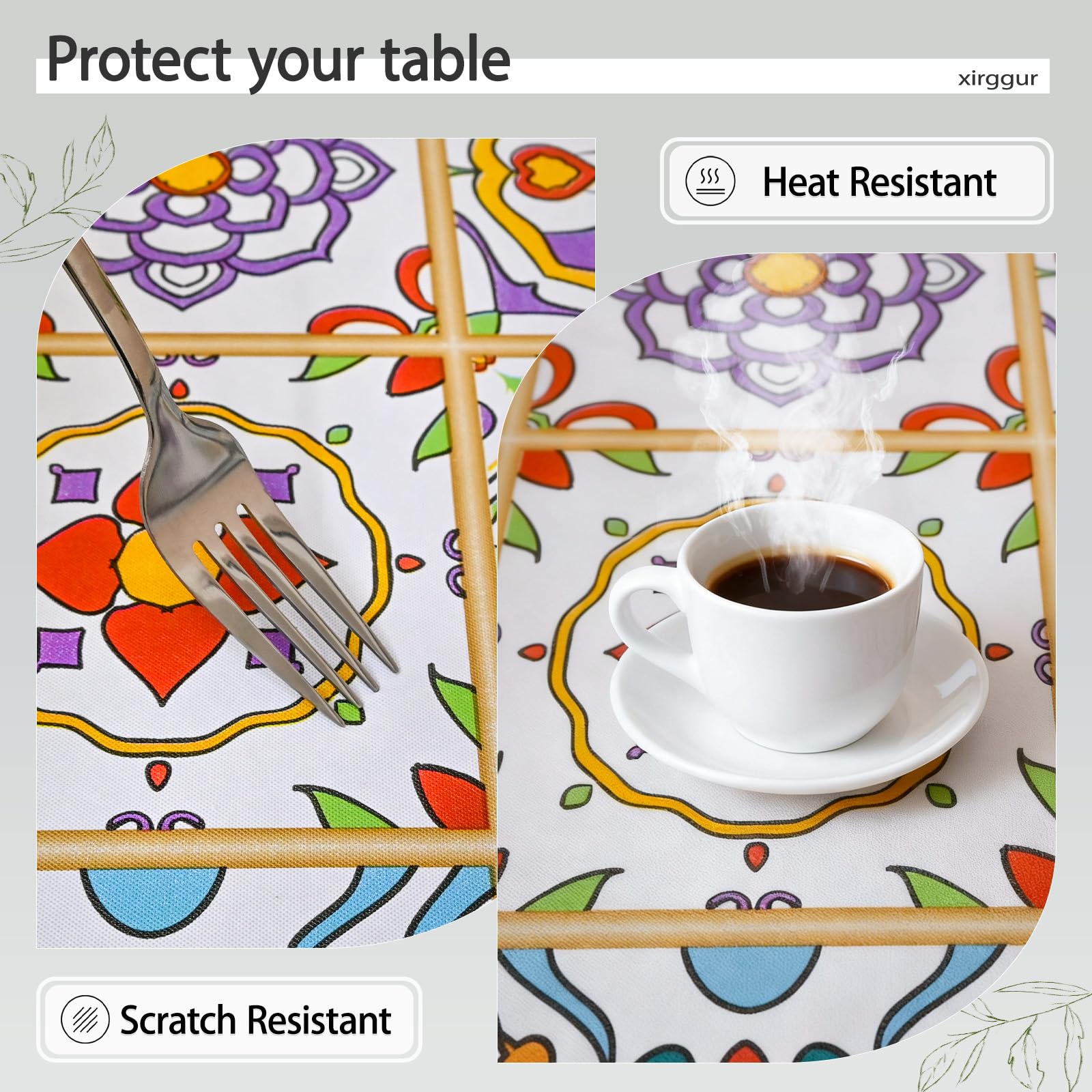 Xirggur dining setup featuring indoor/outdoor versatility and bright colors.