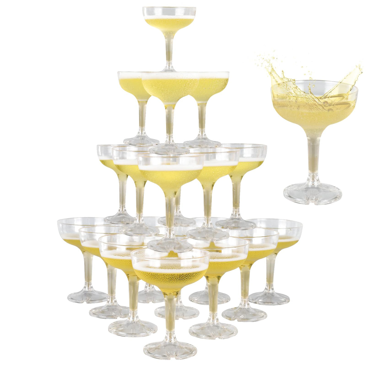 XIRUOXINKEMAO 50pcs champagne tower glasses for weddings create a stunning display.