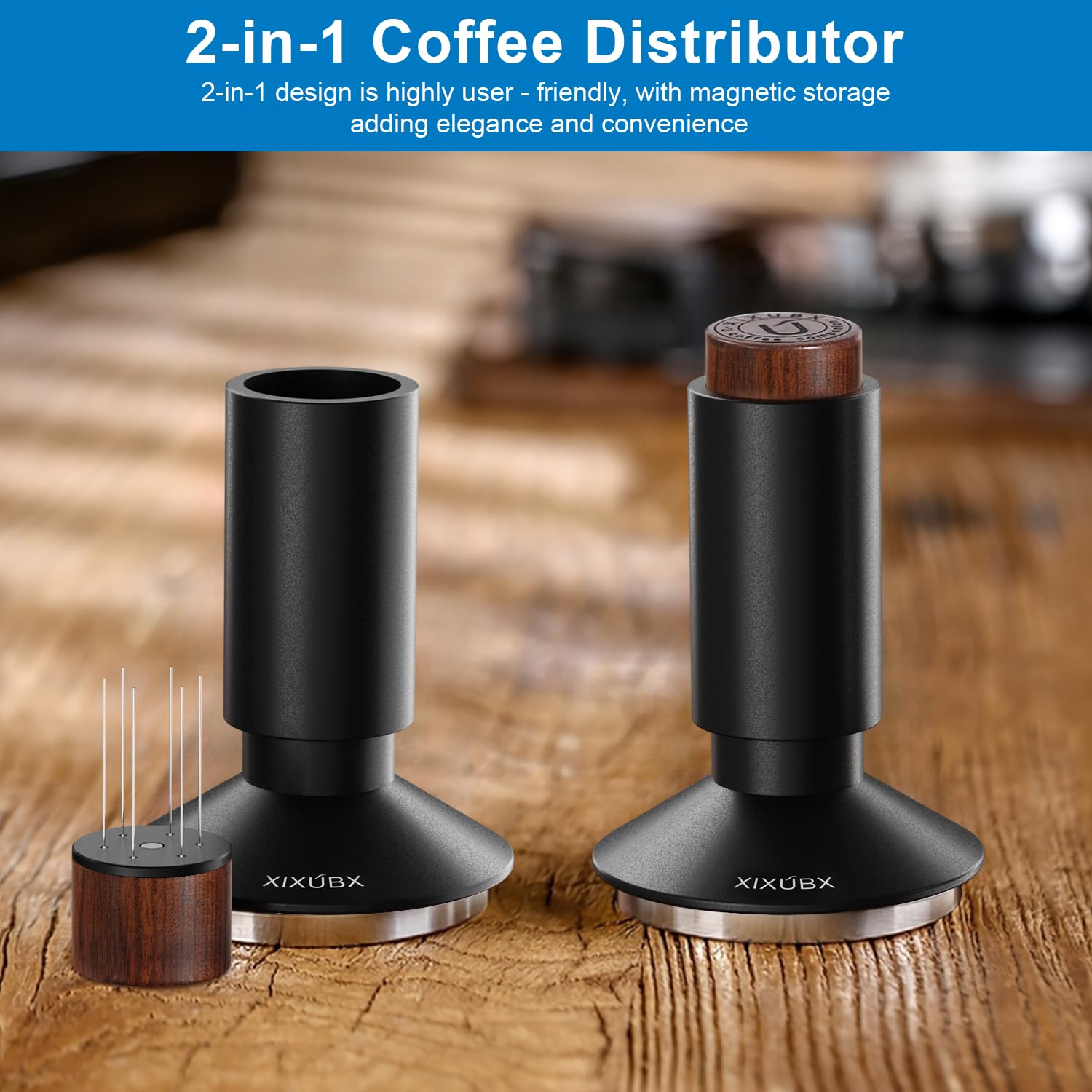 XIXUBX anodized handle offers durable grip during tamping