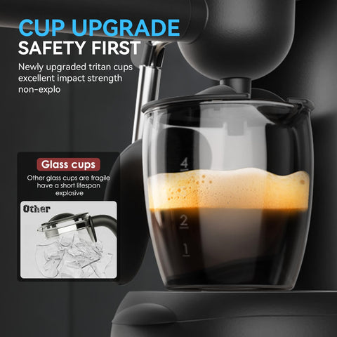 XIXUBX coffee-machine one touch operation makes brewing easy with a single dial.