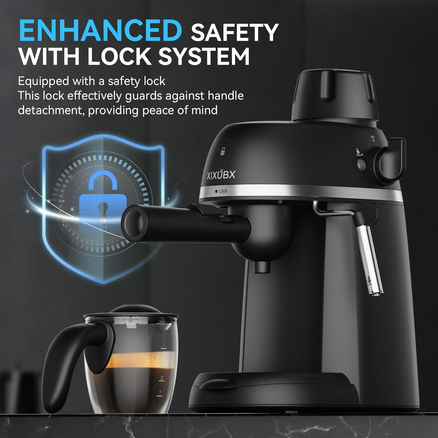 XIXUBX coffee-machine Tritan cups are durable and odorless for pure flavor.