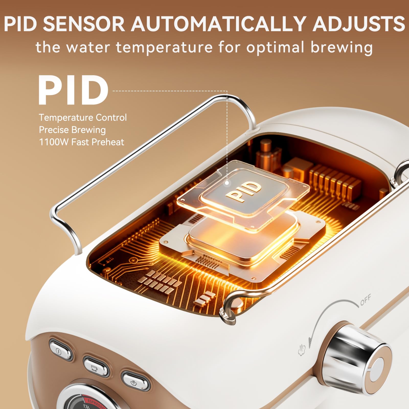 XIXUBX espresso machine steam wand for creamy microfoam at home.