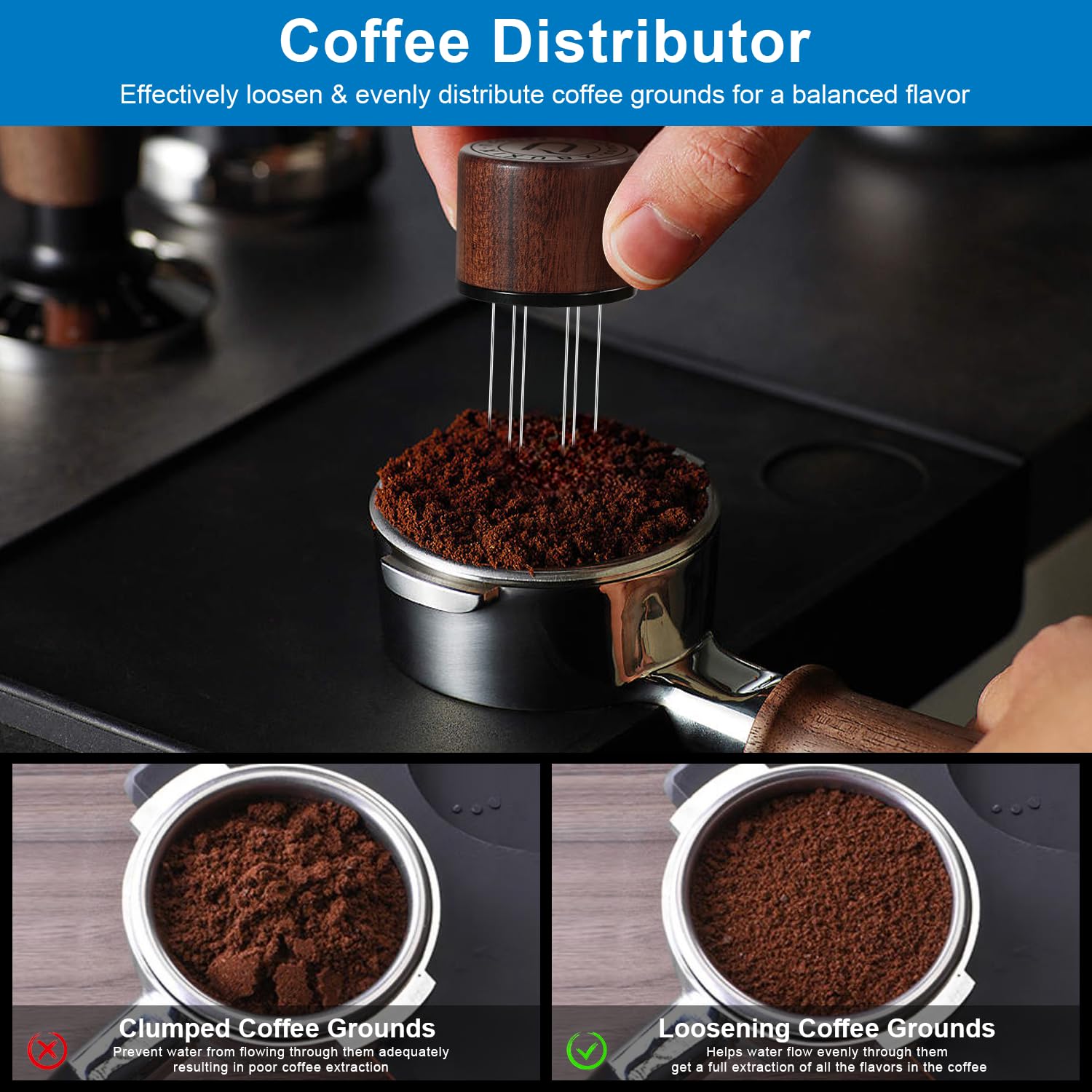 XIXUBX tamper with magnet storage for a tidy counter