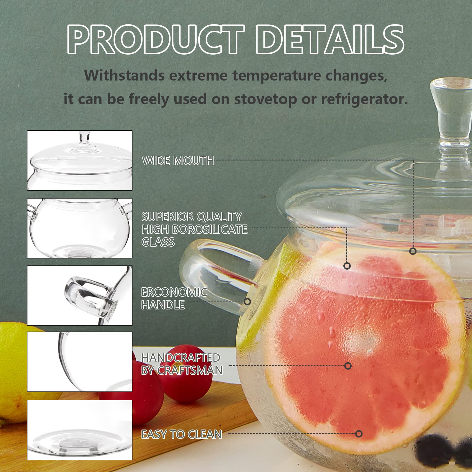 XJLVSV microwave, dishwasher, and oven safe for versatile cleaning.