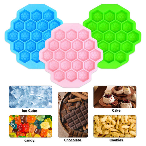 XJMWXHFC bee-shaped mold pink 19 cavities adds cute decorations