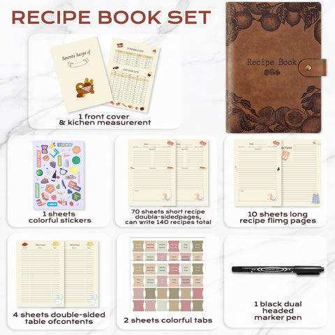 XKDOUS leather-bound notebook resting on a kitchen counter blends style and durability.