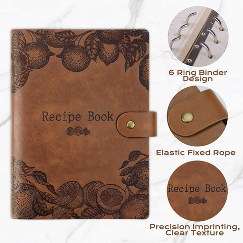 XKDOUS recipe book tabs and markers organize entries for quick reference in the kitchen.