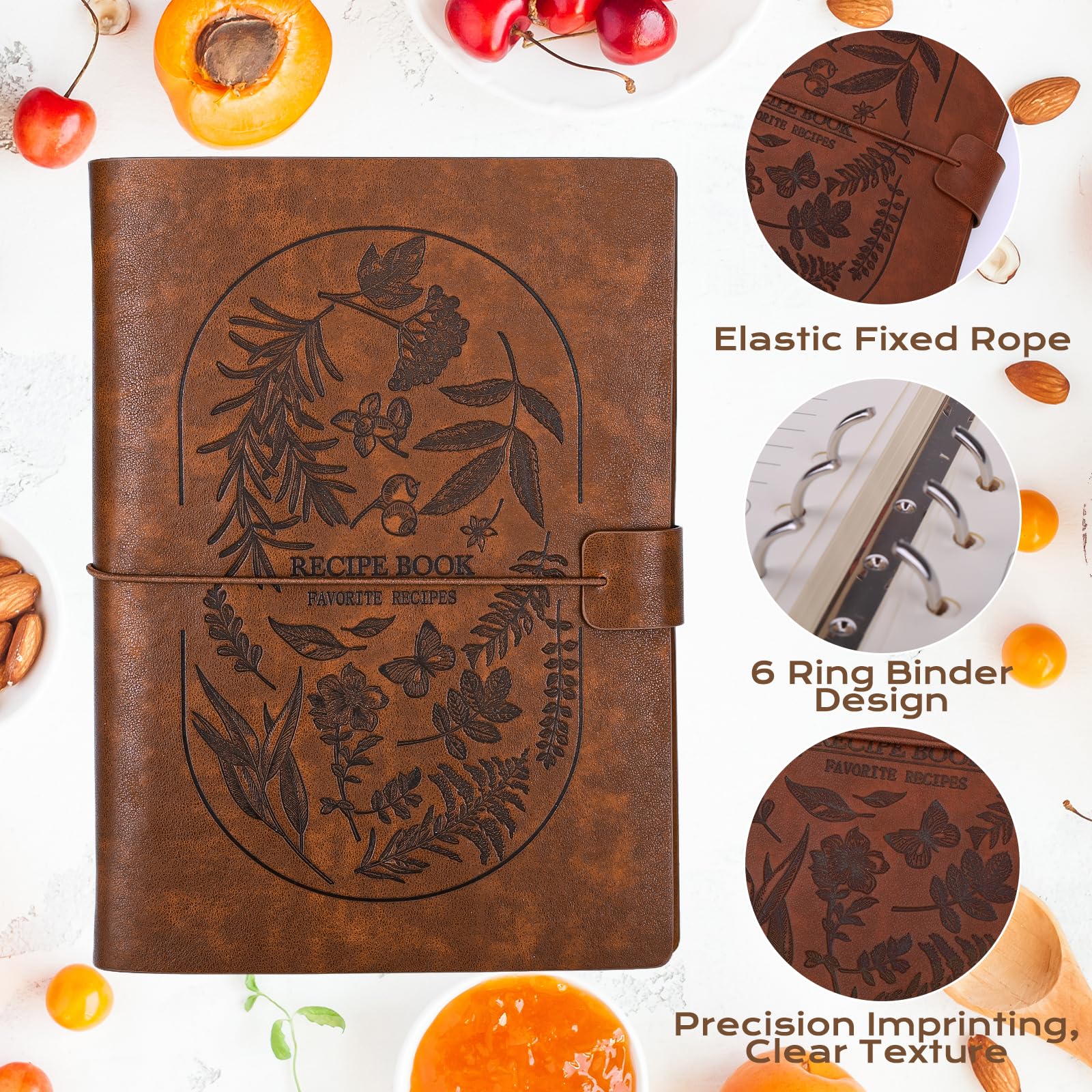 XKDOUS leather cover demonstrates water resistance to protect recipes.