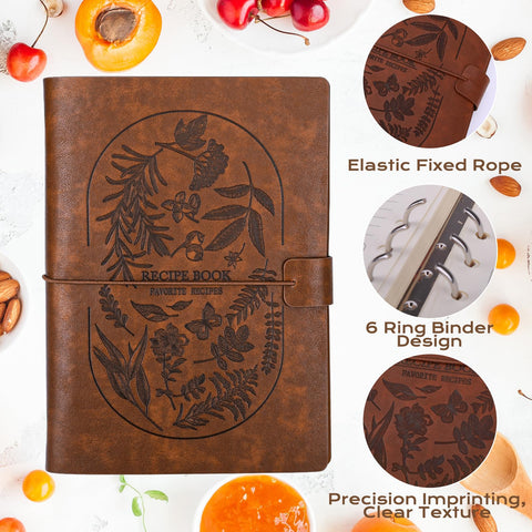 XKDOUS leather cover demonstrates water resistance to protect recipes.