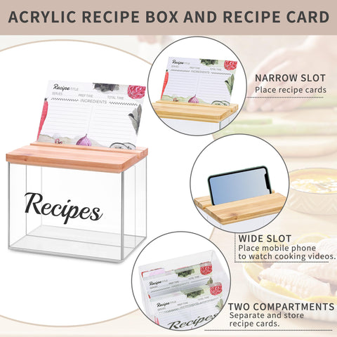 XKDOUS 4x6 recipe cards arranged neatly for quick reference.