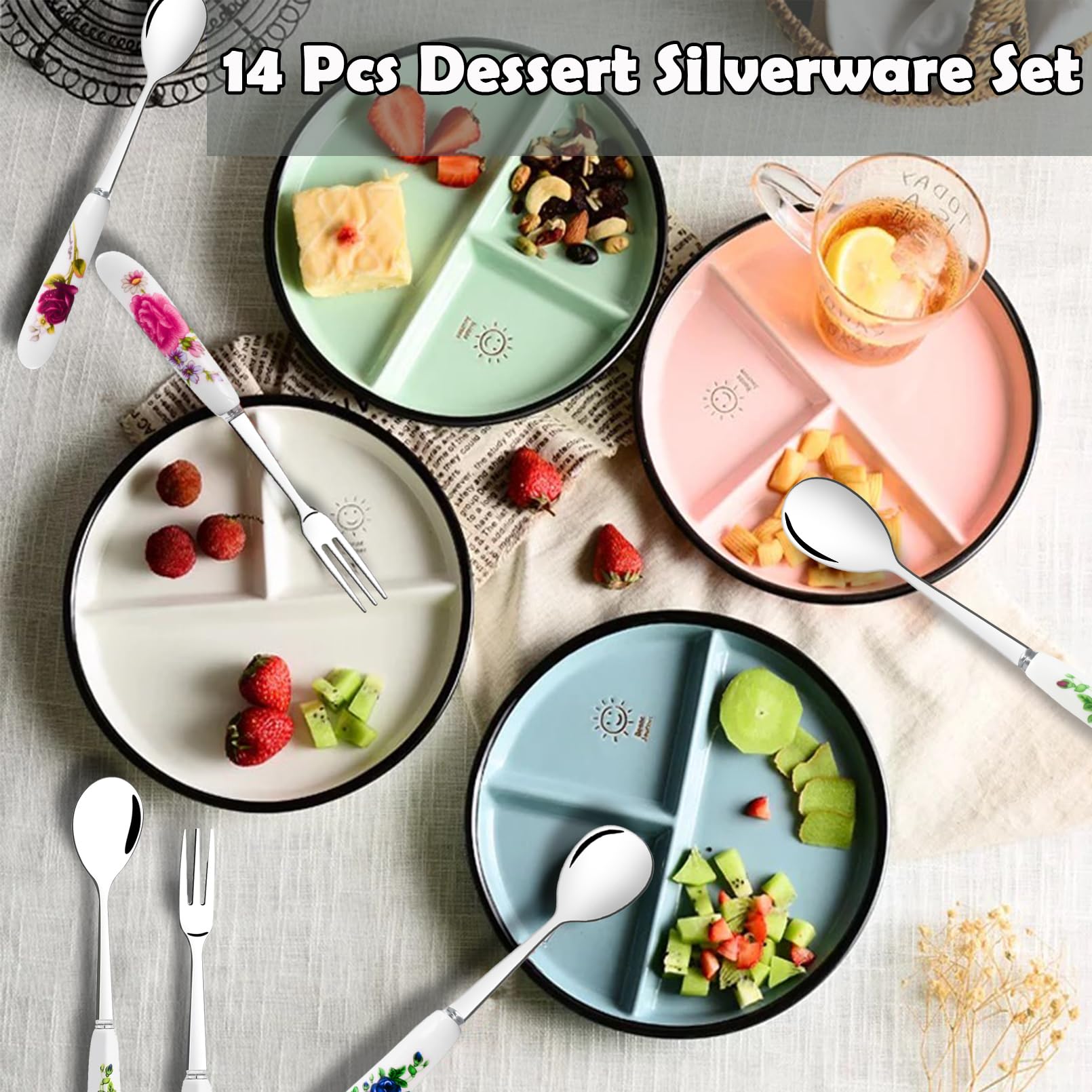 Xlehoely compact 5.9-inch cutlery ideal for tasting portions