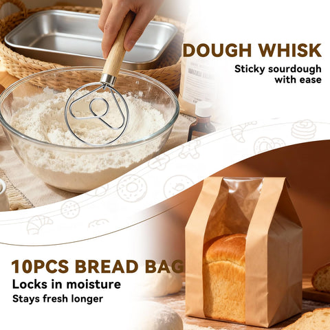 XLMYS Danish dough whisk for efficient mixing.