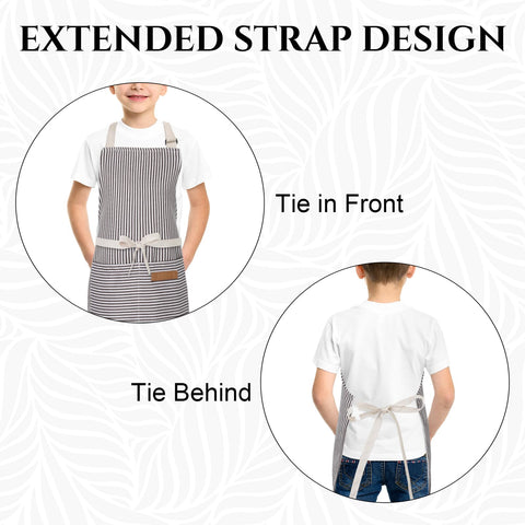 XLSXEXCL stripes apron is machine washable for easy care