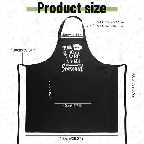 XLSXEXCL apron adjustable straps demonstrating flexible, secure fit for men.