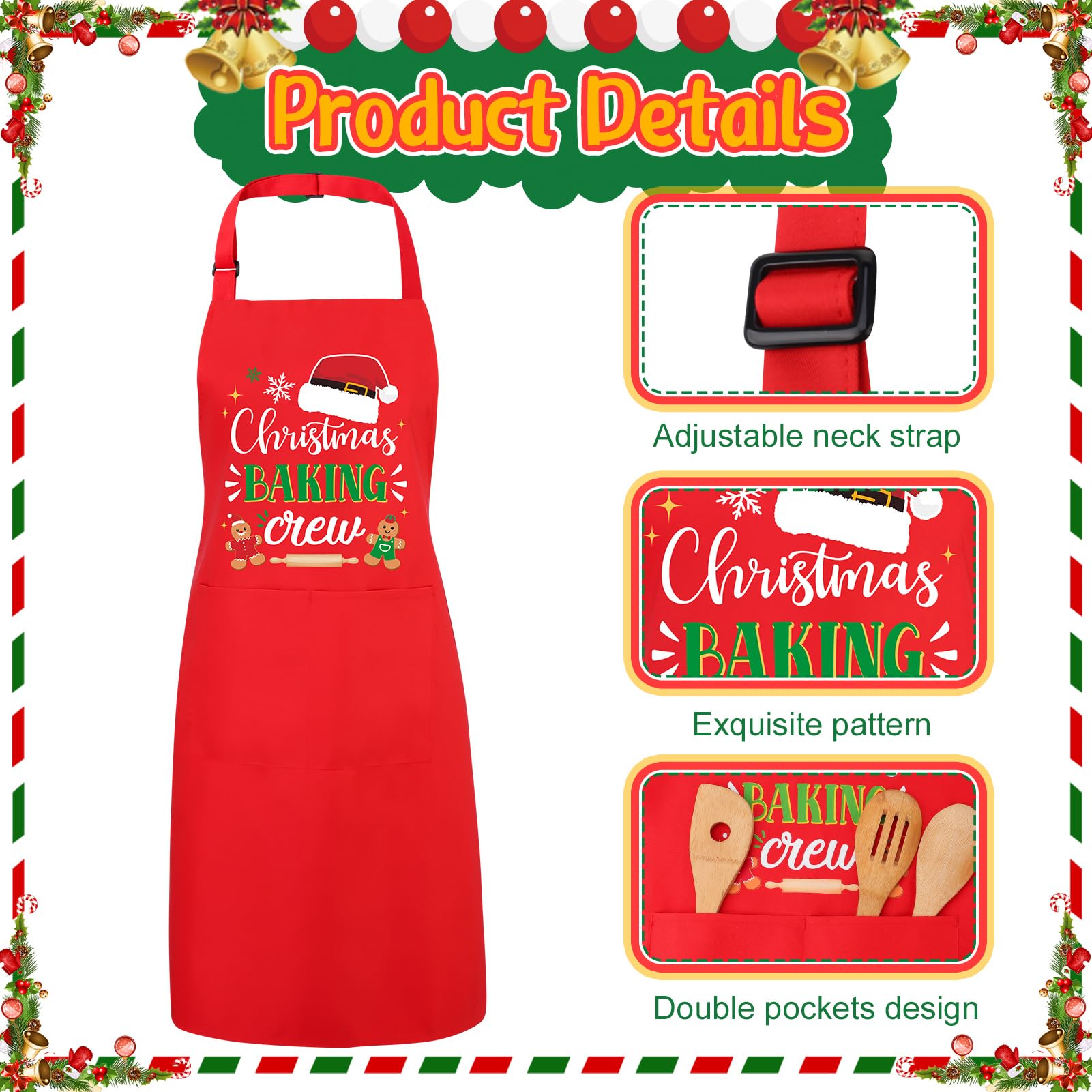 XLSXEXCL baking crew printed aprons for cookies and crafts.