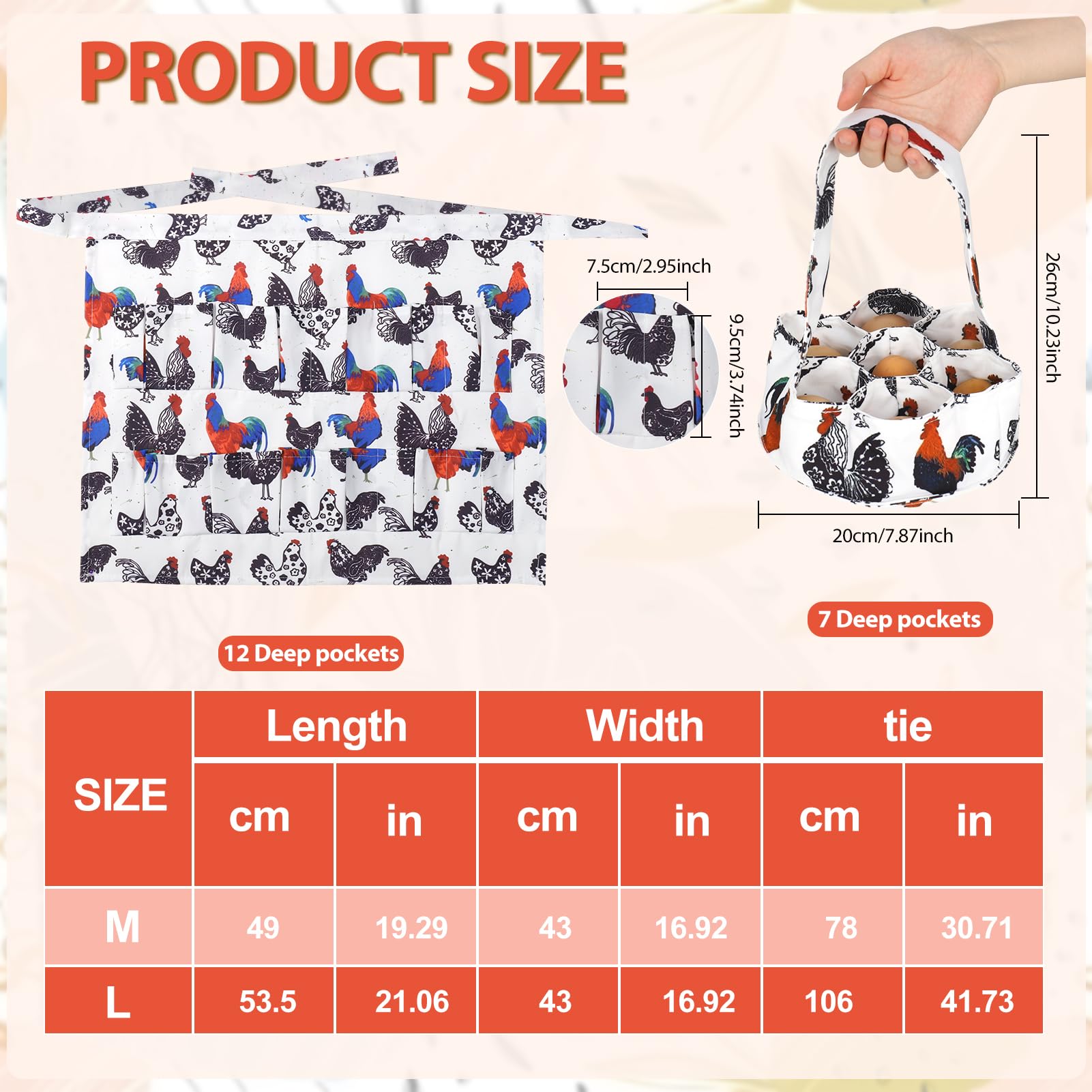 XLSXEXCL egg apron pattern prints stay vibrant through daily use.