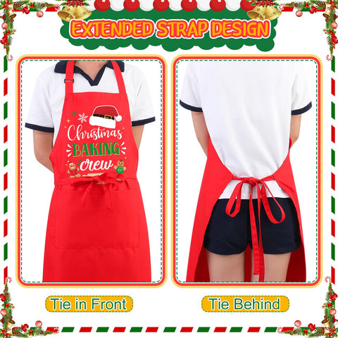 XLSXEXCL mommy-and-me aprons with two pockets for supplies.
