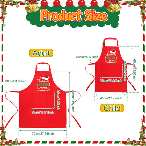 XLSXEXCL parent-child aprons with festive prints for together time.