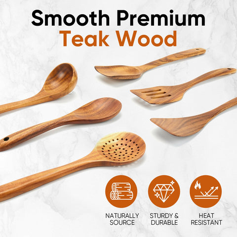 XMYYX EZuncle turner spatula wooden, smooth finish prevents scratching nonstick pans.