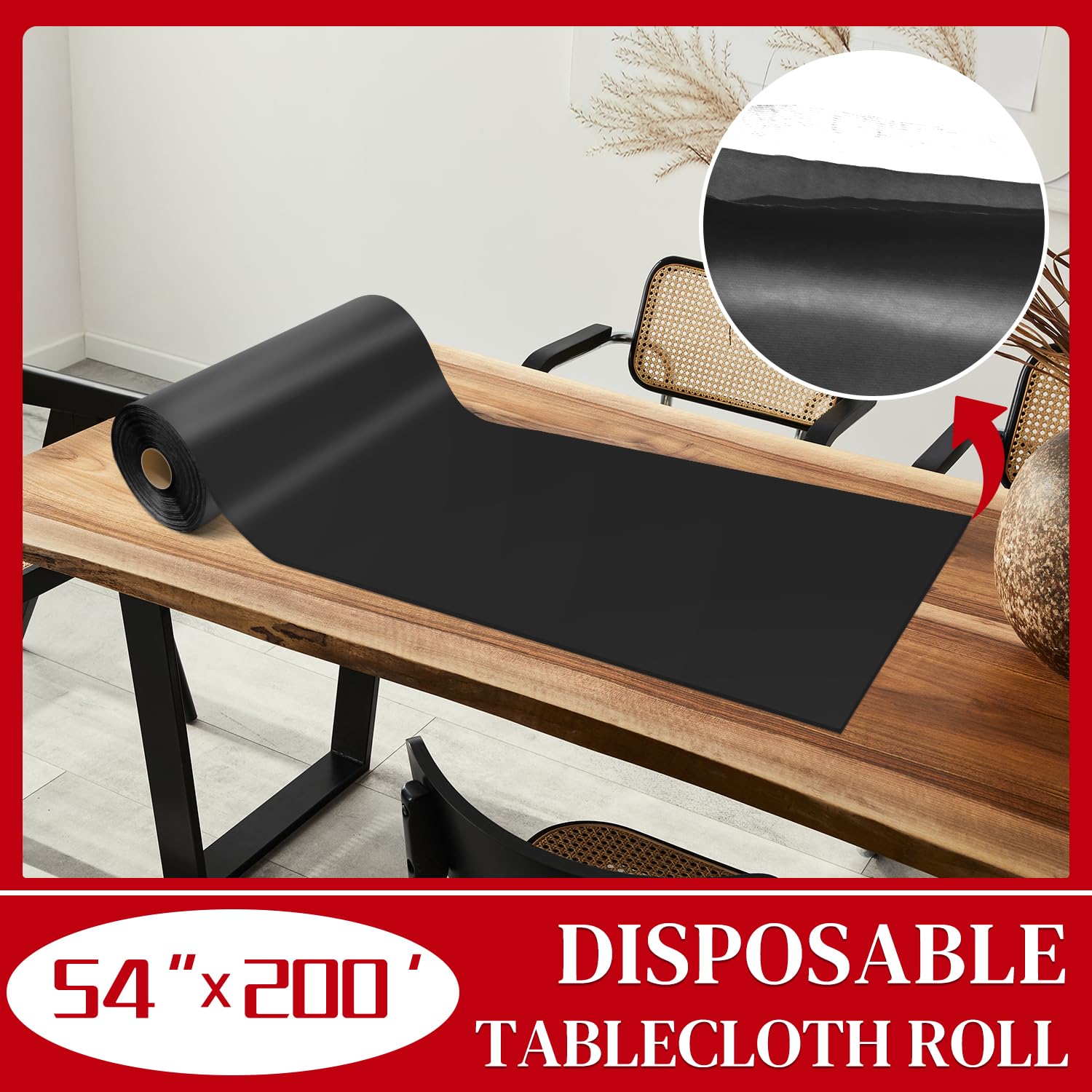 Xnluothsk disposable plastic tablecloth for quick cleanup after events.