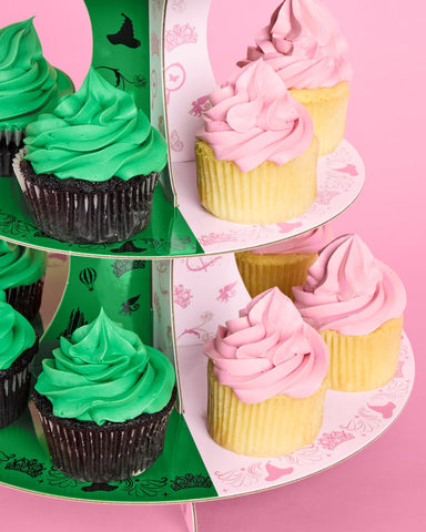 xo Fetti three-tier cupcake stand with 6-9-12 inch diameters offers sturdy, scalable presentation