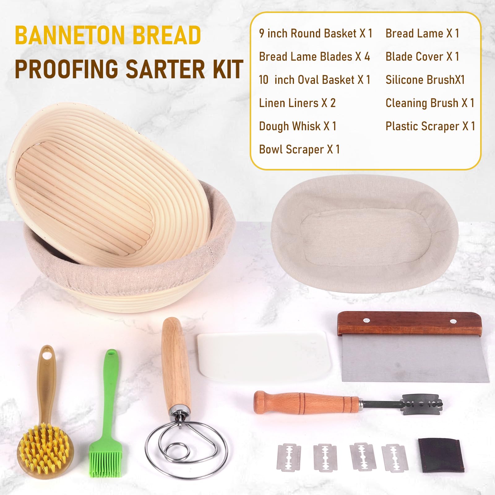 XOHUYD banneton linen liner keeps dough clean and baskets tidy