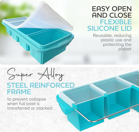 Xomoo freezer tray being used in an oven for reheating.