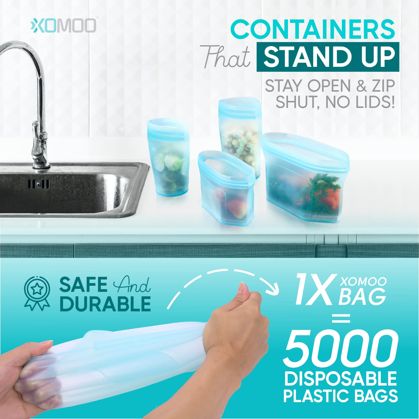 Xomoo transparent interior allows quick content checks at a glance.