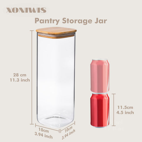 Xoniwis clear glass showcases contents for quick stock checks.
