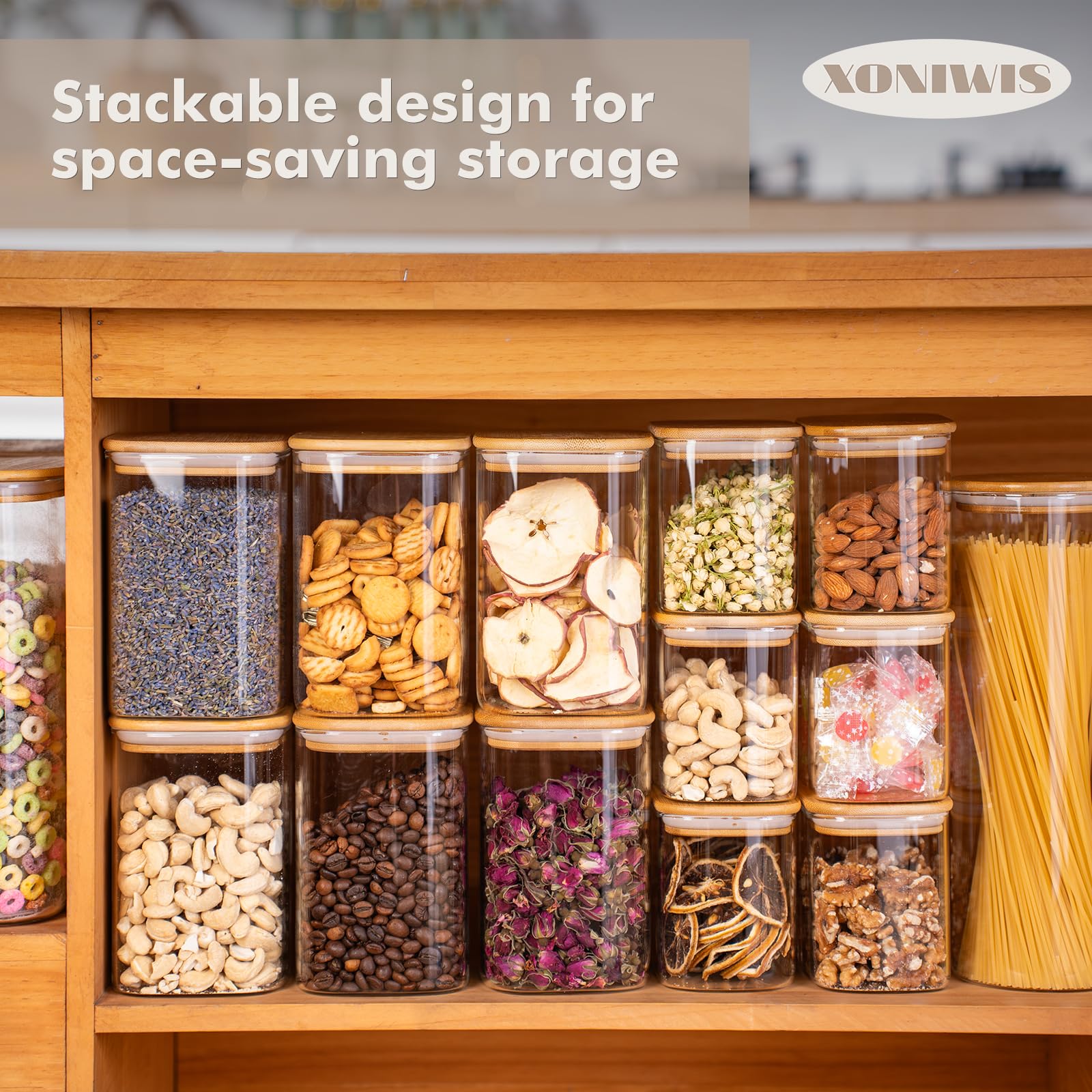 Xoniwis dishwasher-safe glass jars simplify post-cooking sanitation.