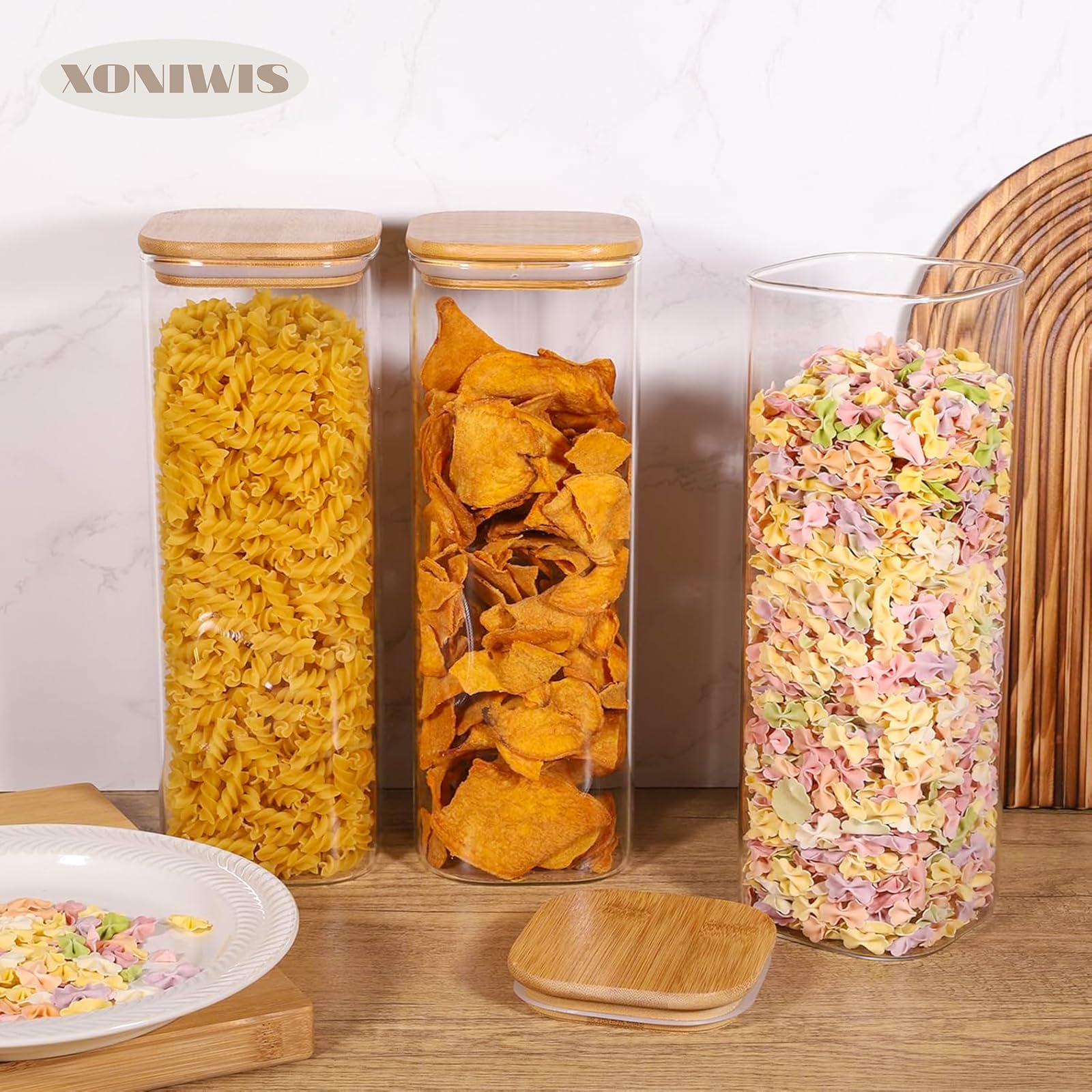 Xoniwis stackable design saves pantry space while staying accessible.