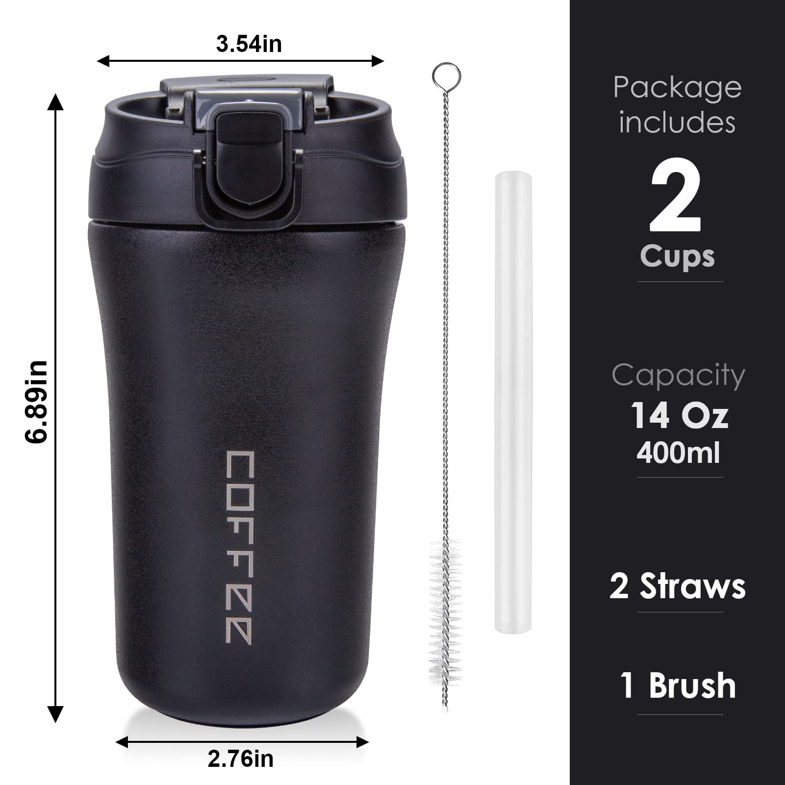 XPIY 400ml capacity mug perfect for daily commutes
