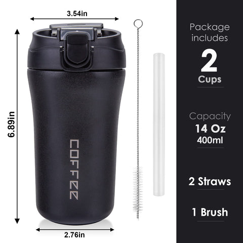 XPIY 400ml capacity mug perfect for daily commutes