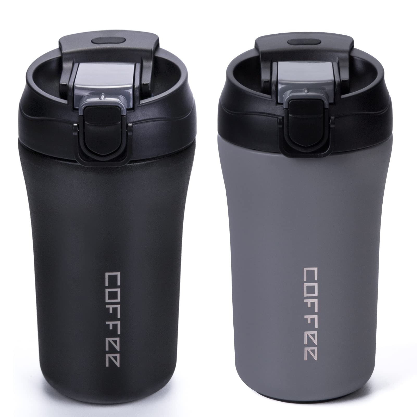 XPIY travel coffee mug set with lid and straw for spill-free on-the-go use