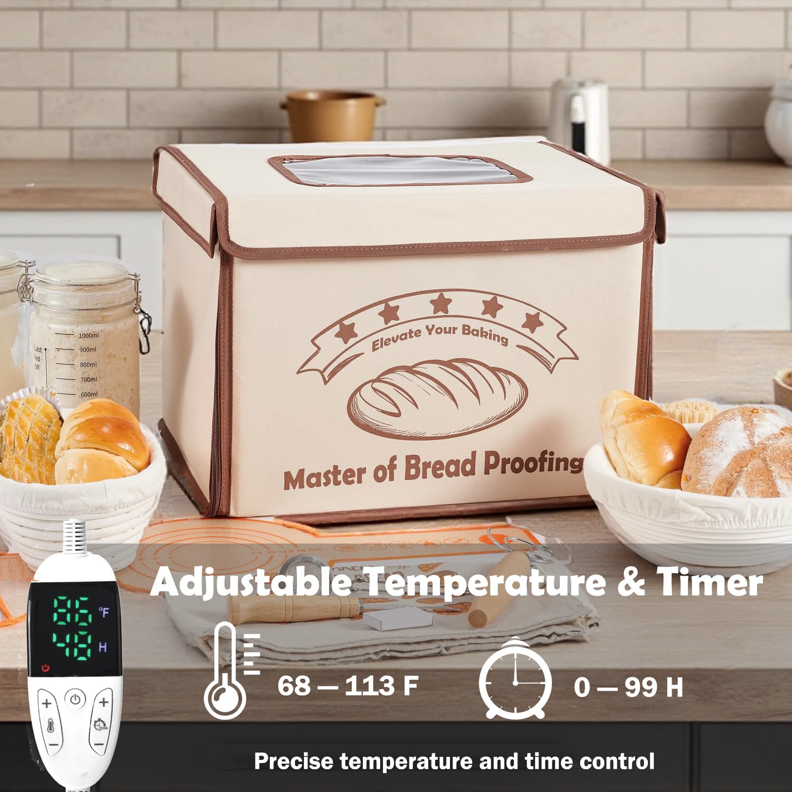 XPLI Bread Proofing Box side view showing precise temperature controls