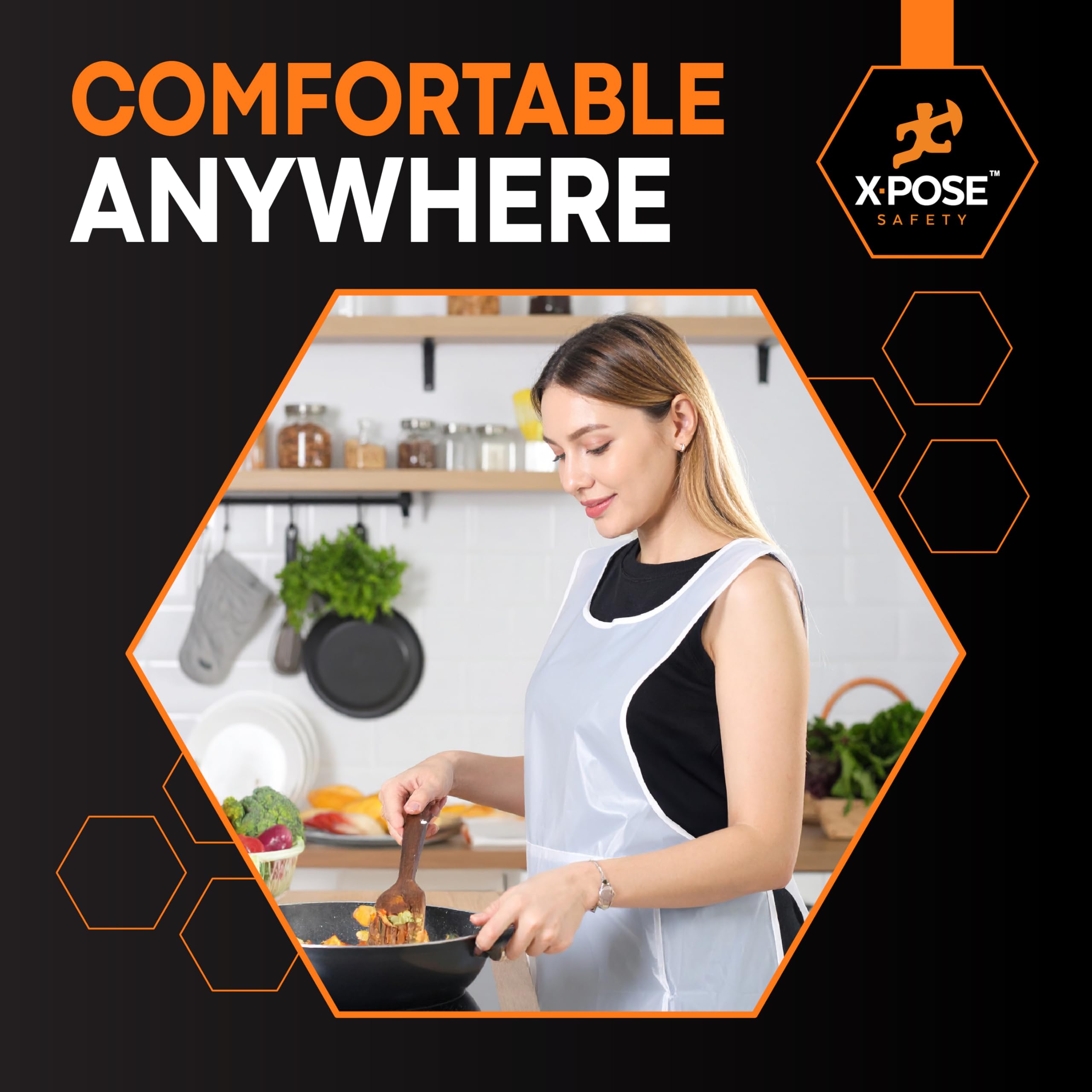 Xpose Safety classroom apron helps keep uniforms clean during crafts and activities.
