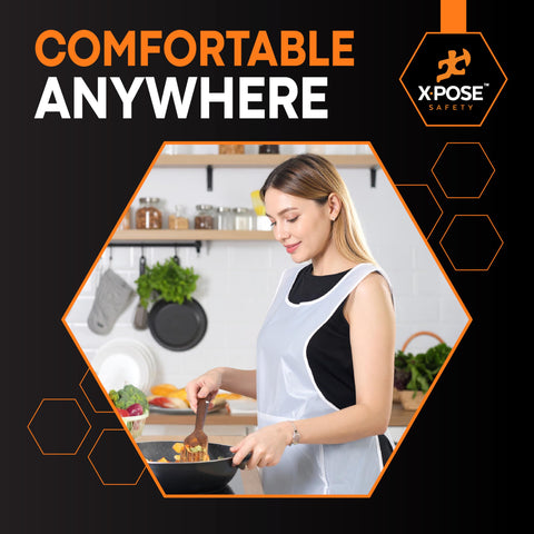 Xpose Safety classroom apron helps keep uniforms clean during crafts and activities.