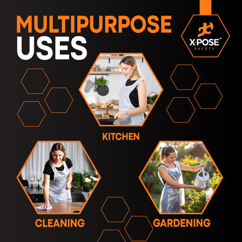 Xpose Safety lightweight disposable apron stays comfortable while keeping outfits clean.