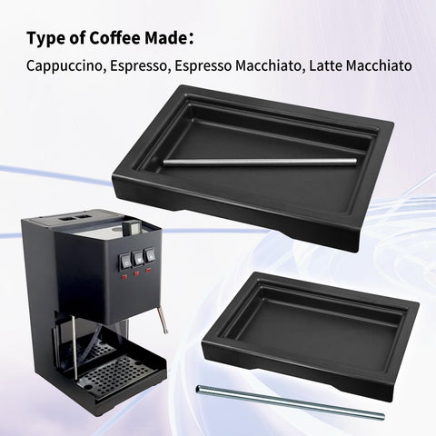 XQK black ABS drip tray fits the Gaggia Classic Pro securely.