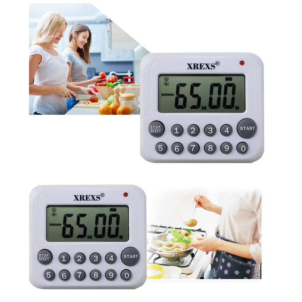 XREXS PS-367 timer with large LCD display for easy reading from across the room