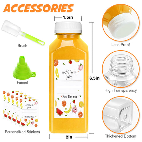 XSBAIHUO airtight cap on the juice bottle preventing leaks during travel.