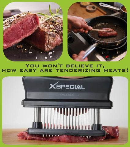 XSpecial marinade channels visible for deeper flavor penetration into the meat.