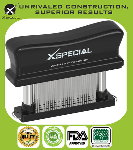 XSpecial tenderized meat cooks faster while staying moist and flavorful.
