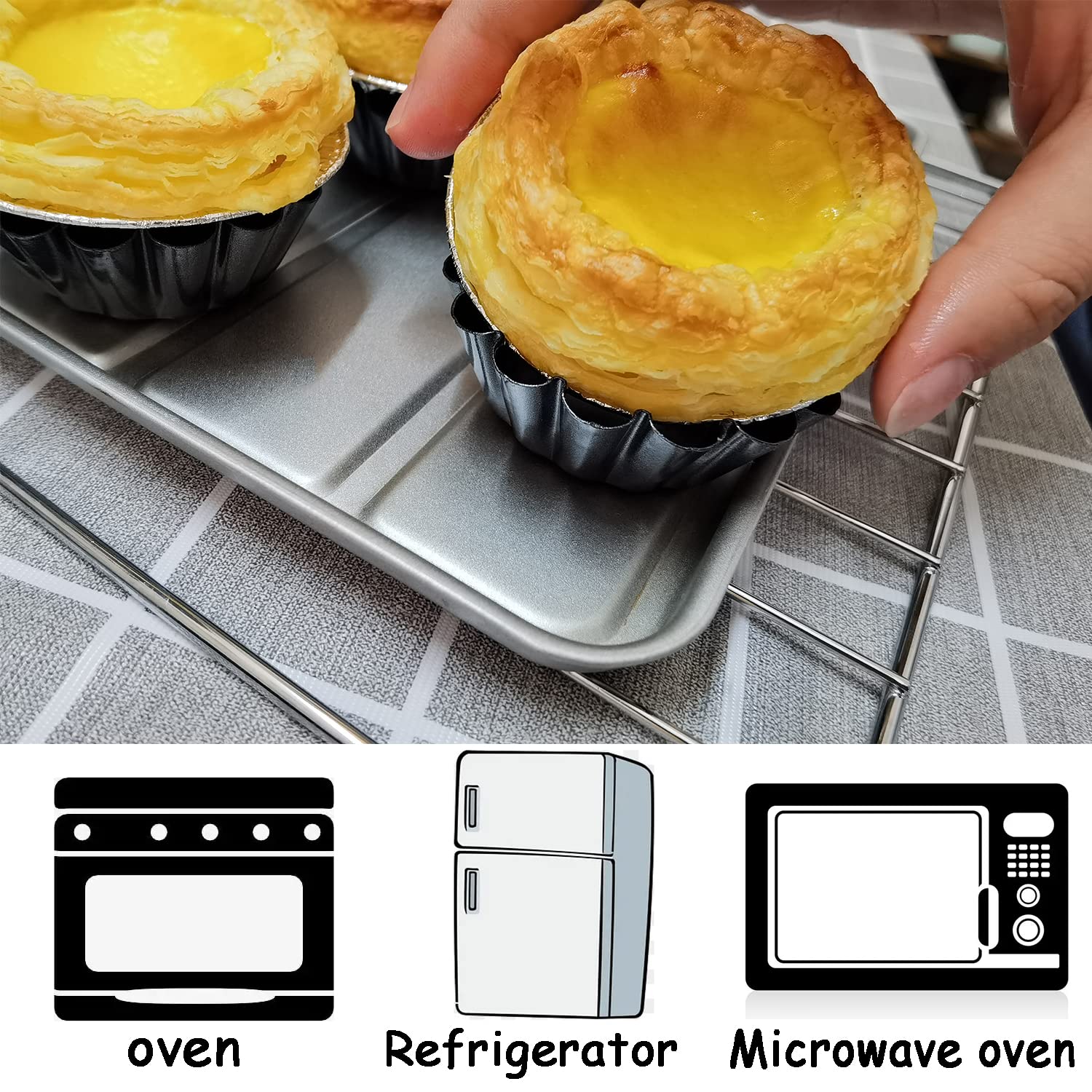 Xstronq oven-safe tart pans tolerate up to 446°F for versatile desserts.