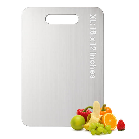 XTBSE titanium cutting board double-sided 18x12 for versatile prep and organization
