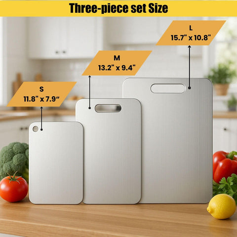 XTBSE titanium cutting board easy to clean and dishwasher safe.