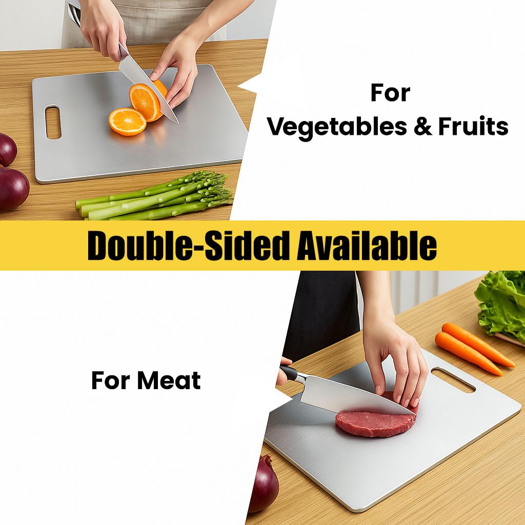 XTBSE titanium cutting board with knife-friendly surface preserves blade sharpness